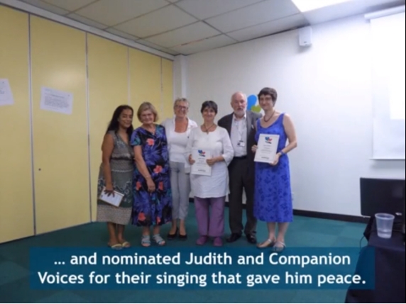 Companion Voices receiving the Award